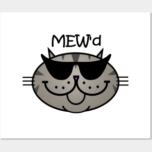 MEW'd - Cool Grey Tabby Posters and Art